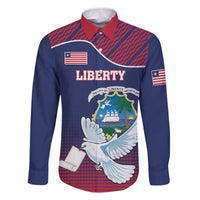 Personalized Liberia White Dove With A Scroll Family Matching Off The Shoulder Long Sleeve Dress and Hawaiian Shirt Coat Of Arms - Wonder Print Shop