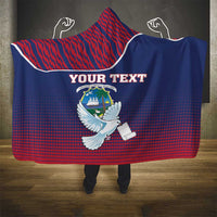 Personalized Liberia White Dove With A Scroll Hooded Blanket Coat Of Arms