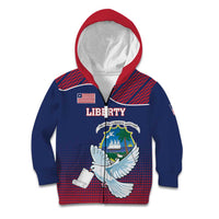 Personalized Liberia White Dove With A Scroll Kid Hoodie Coat Of Arms - Wonder Print Shop
