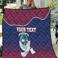 Personalized Liberia White Dove With A Scroll Quilt Coat Of Arms - Wonder Print Shop