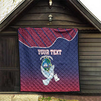 Personalized Liberia White Dove With A Scroll Quilt Coat Of Arms - Wonder Print Shop