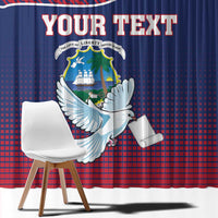 Personalized Liberia White Dove With A Scroll Window Curtain Coat Of Arms - Wonder Print Shop