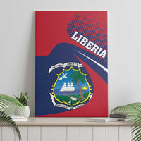 Liberia Coat Of Arms Canvas Wall Art Red Version - Wonder Print Shop
