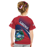 Liberia Coat Of Arms Kid T Shirt Red Version - Wonder Print Shop