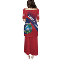 Liberia Coat Of Arms Puletasi Red Version - Wonder Print Shop