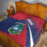 Liberia Coat Of Arms Quilt Red Version - Wonder Print Shop