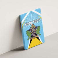 Personalized Saint Lucia Coat Of Arms Canvas Wall Art Sent Lisi Flag Style - Wonder Print Shop