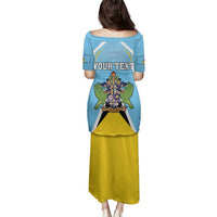 Personalized Saint Lucia Coat Of Arms Family Matching Puletasi and Hawaiian Shirt Sent Lisi Flag Style - Wonder Print Shop