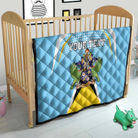 Personalized Saint Lucia Coat Of Arms Quilt Sent Lisi Flag Style - Wonder Print Shop