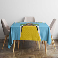 Personalized Saint Lucia Coat Of Arms Tablecloth Sent Lisi Flag Style - Wonder Print Shop