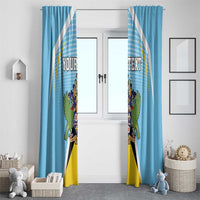 Personalized Saint Lucia Coat Of Arms Window Curtain Sent Lisi Flag Style - Wonder Print Shop