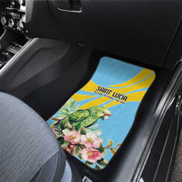 Saint Lucia Rosa Rubiginosa Car Mats With Sent Lisi Parrot - Wonder Print Shop