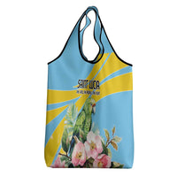 Saint Lucia Rosa Rubiginosa Grocery Bag With Sent Lisi Parrot