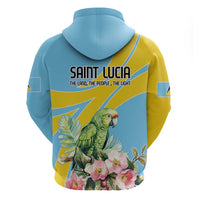 Saint Lucia Rosa Rubiginosa Hoodie With Sent Lisi Parrot - Wonder Print Shop