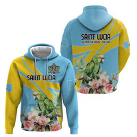 Saint Lucia Rosa Rubiginosa Hoodie With Sent Lisi Parrot - Wonder Print Shop