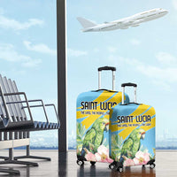 Saint Lucia Rosa Rubiginosa Luggage Cover With Sent Lisi Parrot - Wonder Print Shop