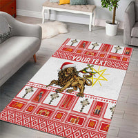 Personalized Ethiopia Christmas Area Rug Lion of Judah - Melikam Gena! - Wonder Print Shop