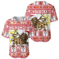 Personalized Ethiopia Christmas Baseball Jersey Lion of Judah - Melikam Gena! - Wonder Print Shop