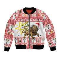 Personalized Ethiopia Christmas Bomber Jacket Lion of Judah - Melikam Gena! - Wonder Print Shop