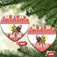 Personalized Ethiopia Christmas Ceramic Ornament Lion of Judah - Melikam Gena! - Wonder Print Shop
