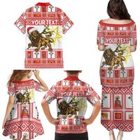 Personalized Ethiopia Christmas Family Matching Puletasi and Hawaiian Shirt Lion of Judah - Melikam Gena! - Wonder Print Shop