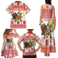 Personalized Ethiopia Christmas Family Matching Tank Maxi Dress and Hawaiian Shirt Lion of Judah - Melikam Gena! - Wonder Print Shop
