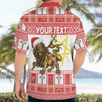 Personalized Ethiopia Christmas Hawaiian Shirt Lion of Judah - Melikam Gena! - Wonder Print Shop