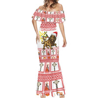Personalized Ethiopia Christmas Mermaid Dress Lion of Judah - Melikam Gena! - Wonder Print Shop