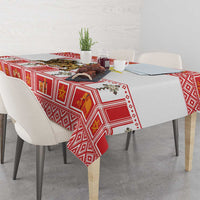 Personalized Ethiopia Christmas Tablecloth Lion of Judah - Melikam Gena! - Wonder Print Shop