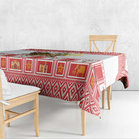 Personalized Ethiopia Christmas Tablecloth Lion of Judah - Melikam Gena! - Wonder Print Shop