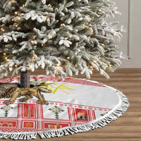 Personalized Ethiopia Christmas Tree Skirt Lion of Judah - Melikam Gena! - Wonder Print Shop