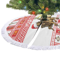 Personalized Ethiopia Christmas Tree Skirt Lion of Judah - Melikam Gena! - Wonder Print Shop