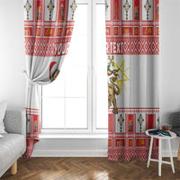 Personalized Ethiopia Christmas Window Curtain Lion of Judah - Melikam Gena! - Wonder Print Shop