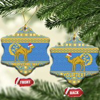 Personalized Eritrea Christmas Ceramic Ornament Ruhus Beal Lidet - National Emblem - Wonder Print Shop