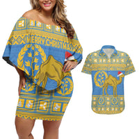 Personalized Eritrea Christmas Couples Matching Off Shoulder Short Dress and Hawaiian Shirt Ruhus Beal Lidet - National Emblem - Wonder Print Shop
