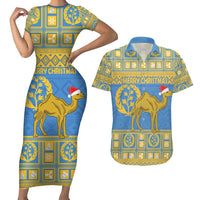 Personalized Eritrea Christmas Couples Matching Short Sleeve Bodycon Dress and Hawaiian Shirt Ruhus Beal Lidet - National Emblem - Wonder Print Shop