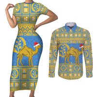 Personalized Eritrea Christmas Couples Matching Short Sleeve Bodycon Dress and Long Sleeve Button Shirt Ruhus Beal Lidet - National Emblem - Wonder Print Shop