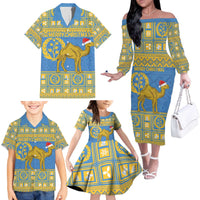 Personalized Eritrea Christmas Family Matching Off The Shoulder Long Sleeve Dress and Hawaiian Shirt Ruhus Beal Lidet - National Emblem - Wonder Print Shop