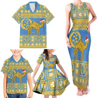 Personalized Eritrea Christmas Family Matching Tank Maxi Dress and Hawaiian Shirt Ruhus Beal Lidet - National Emblem - Wonder Print Shop