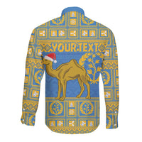 Personalized Eritrea Christmas Long Sleeve Button Shirt Ruhus Beal Lidet - National Emblem - Wonder Print Shop