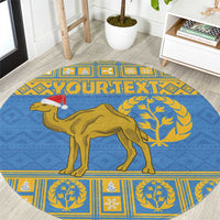 Personalized Eritrea Christmas Round Carpet Ruhus Beal Lidet - National Emblem