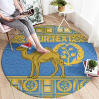 Personalized Eritrea Christmas Round Carpet Ruhus Beal Lidet - National Emblem