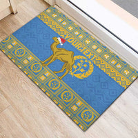 Personalized Eritrea Christmas Rubber Doormat Ruhus Beal Lidet - National Emblem - Wonder Print Shop