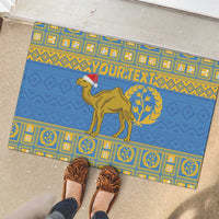 Personalized Eritrea Christmas Rubber Doormat Ruhus Beal Lidet - National Emblem - Wonder Print Shop