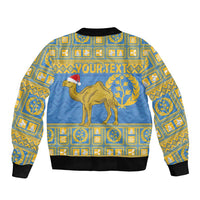 Personalized Eritrea Christmas Sleeve Zip Bomber Jacket Ruhus Beal Lidet - National Emblem - Wonder Print Shop