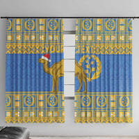 Personalized Eritrea Christmas Window Curtain Ruhus Beal Lidet - National Emblem - Wonder Print Shop