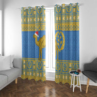 Personalized Eritrea Christmas Window Curtain Ruhus Beal Lidet - National Emblem - Wonder Print Shop