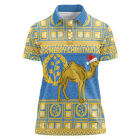 Personalized Eritrea Christmas Women Polo Shirt Ruhus Beal Lidet - National Emblem - Wonder Print Shop