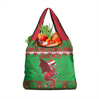 Personalized Wales Nadolig Llawen Grocery Bag Welsh Dragon Mascot - Merry Xmas