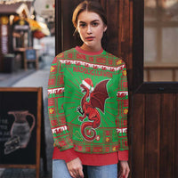 Personalized Wales Nadolig Llawen Ugly Christmas Sweater Welsh Dragon mascot - Merry Xmas - Wonder Print Shop